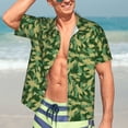 thumbnail image 4 of KLL Men's Hawaiian Shirt Short Sleeve Button Down Beach Shirts-Crayfish Army, 4 of 6