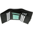 thumbnail image 6 of 100% Leather Tri-fold Mens Wallet Black #961107, 6 of 6