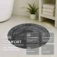 thumbnail image 4 of HOME WEAVERS Waterford Collection Cotton Round Bath Rug, 30" Round, Gray, 4 of 5