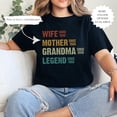 thumbnail image 1 of Personalized Mom Grandma Shirt, Mother's Day Shirt, Wife Mother Grandma Legend, Grandmothe - White - M, 1 of 2