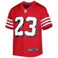 thumbnail image 2 of Youth Nike Christian McCaffrey Scarlet San Francisco 49ers Game Jersey, 2 of 3