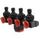 thumbnail image 2 of Divisor de manguera de 4 vías, distribuidor de grifos de agua de 3/4 ", conector de agua de riego por goteo de plástico, conector de manguera de jardín kaili Sencillez, 2 of 5