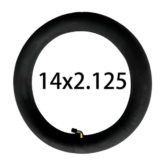 MELIVO 14x2.125 Rubber Tire with Bent Valve Stem Inner Tube for Electric Bike