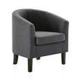 thumbnail image 6 of BELLEZE Accent Arm Club Chair in Linen Fabric - Highland (Gray), 6 of 7