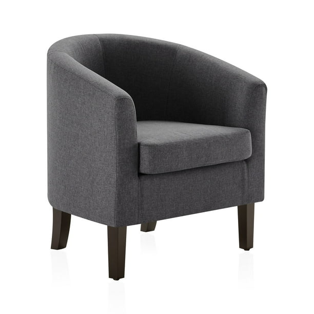 Belleze Tub Chair Grey Com, Tub Chair Grey Fabric