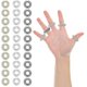 thumbnail image 1 of [QD] 30 pcs Acupressure Finger Massage Rings Tags Sensory Finger Rings, 1 of 5
