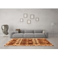 thumbnail image 3 of Ahgly Company Indoor Rectangle Oriental Orange Modern Area Rugs, 6' x 9', 3 of 4