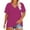 Hot Pink, variant on Relaxed V-Neck Tee for Women Soft Breathable Summer Casual Everyday Wear Blue L