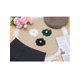 thumbnail image 5 of INSPIRE CHIC Broches de malla con flores para mujeres con cuentas para camisas negras, 5 of 5