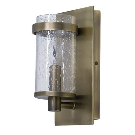 

House of Troy LS206-AB Lake Shore - 1 Light Wall Mount-9 Inches Tall and 5 Inches Wide Antique Brass Seeded Satin Pewter Finish