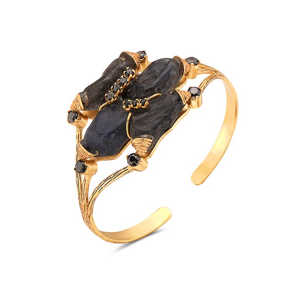 Jewelry Fiesta Designer Black Agate Cuff Bracelet Fashion Jewelry for Women Gift