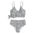 thumbnail image 3 of Hinvhai Womens swimsuits clearance,Women Bandeau Bandage Bikini Set Push-Up Brazilian Swimwear Beachwear Swimsuit White L(L), 3 of 8
