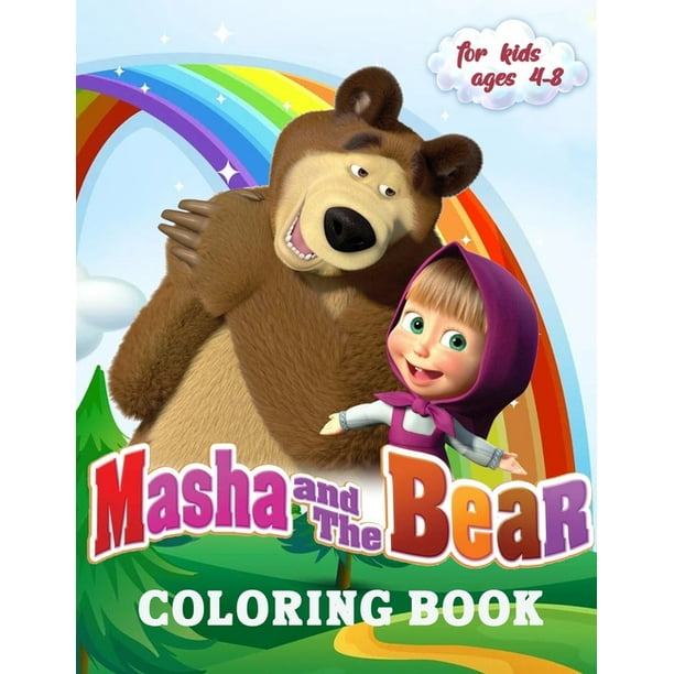 Masha and The Bear Coloring Book for Kids 4-8 : A Collection of 60 Selected Beautiful Illustrations to Color (Paperback)