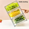thumbnail image 4 of Caja De Almacenamiento De Plástico, Almacenamiento En El Refrigerador Y Organización De La Cocina, Cajones Apilables Para El Refrigerador, Utilizados Para Pan, Alimentos, Té, Frutas, Verduras, Juego, 4 of 5