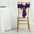 thumbnail image 5 of Ties-free Elastic Chair Back Bow Decoration - Thickened Fabric Flower Decor for Hotel Banquets, Weddings, Parties, Easy-to-install Chair Cover Accent to Elevate Event Decor, 9.84*17.72in, Purple, 5 of 6