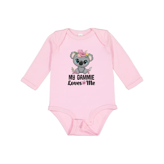 Inktastic My Gammie Loves Me Granddaughter Bear Girls Long Sleeve Baby Bodysuit