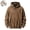 Brown, variant on Men's 100% Cotton Vintage Washed Distressed Hoodie, Heavyweight Pullover Hooded Sweatshirt with Kangaroo Pocket, Loose Fit Casual Streetwear for Men