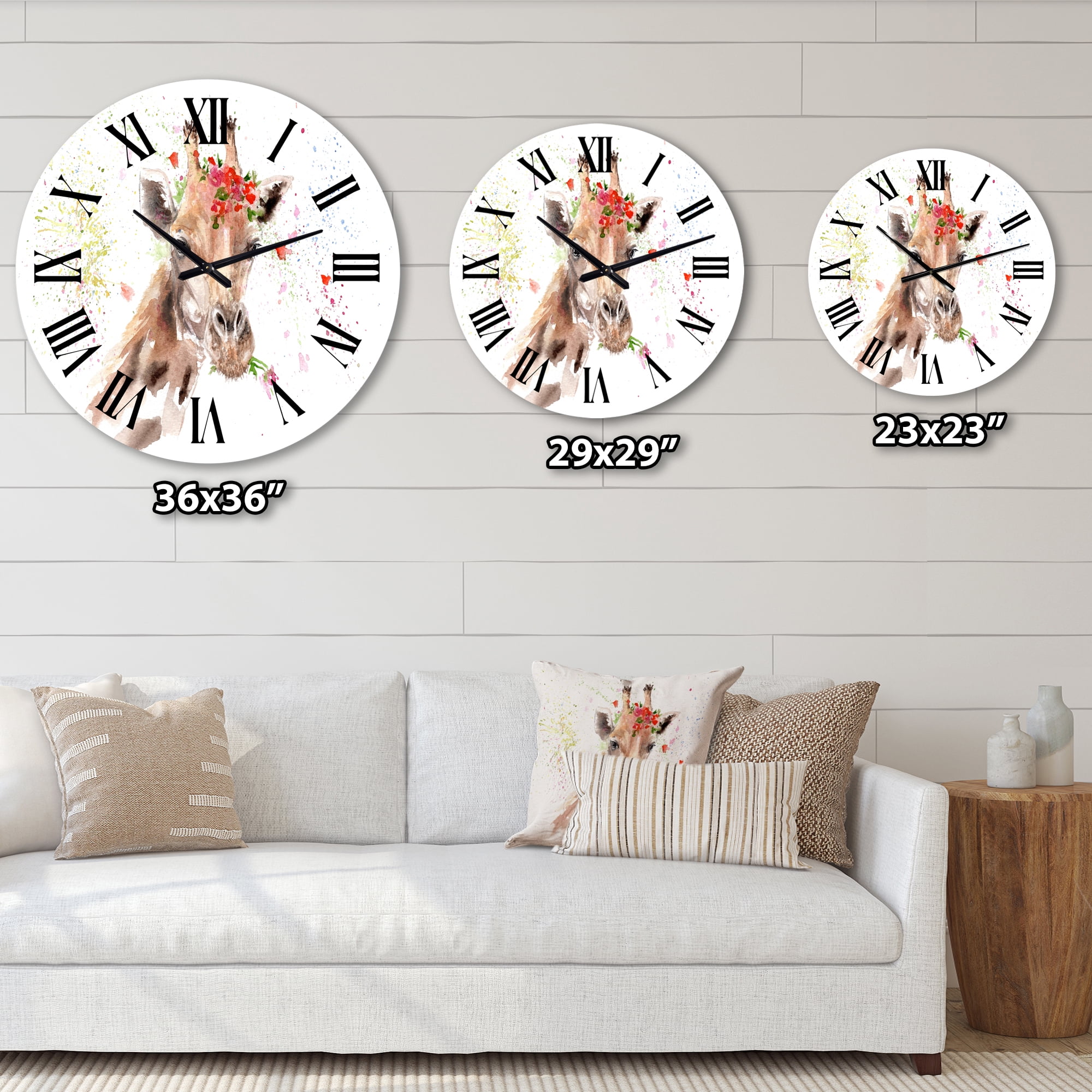 Designart 1 in Farmhouse Wall Clock