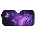 thumbnail image 2 of Uorisanigo Galaxy Purple Butterfly Summer Sunshades for Car Window Folding Car Shade Front Windshield Sunlight Resistant Blocker Visor Protector Cover Car Accessiores for Most Cars, 2 of 7