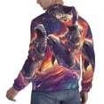 thumbnail image 6 of Pofeuu Astronaut Dolphin Print Mens Casual Hooded Collar Drawstring Hoodies Pullover Sweatshirts Casual Long Sleeve Shirts-3X-Large, 6 of 7