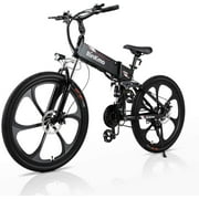 Electric Bikes for Adults, RINKMO 26" 350W Folding Mountain Ebike Aluminum with 10AH Removable Battery, Electric Bicycle with Power Assist, 21 Speed Gears