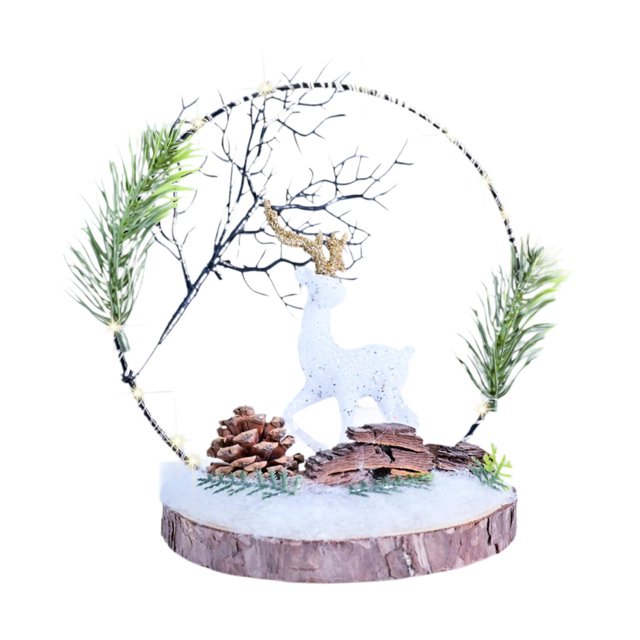 Adorno de corona navideña, colección de adornos de escritorio, escultura de estatua creativa para dormitorio, cumpleaños de año Nuevo, hogar, interior Estilo C