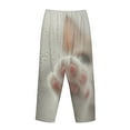 thumbnail image 3 of Lsque Raindrop Kitten Paw Print Women's Pajama Pants, Lounge Pant - Comfortable Home Wear,Elastic Waistband, Stylish Design-Medium, 3 of 9