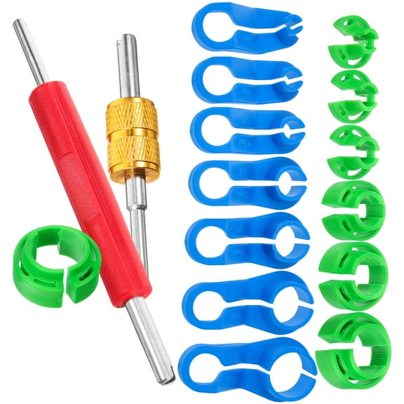 LULULION 16pc Hose Disconnect Tools Kit Plastic Disconnect for Automotive Air Conditioning Assorted Color