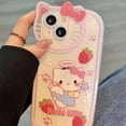 thumbnail image 3 of Sanrio-funda transparente de Hello Kitty para iPhone, 15, 14, 13, 11, 12 Pro Max, XS, XR, 7, 8 Plus, SE20, cubierta suave a prueba de golpes, Y2K, 3 of 4