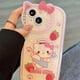 thumbnail image 4 of Sanrio-funda transparente de Hello Kitty para iPhone, 15, 14, 13, 11, 12 Pro Max, XS, XR, 7, 8 Plus, SE20, cubierta suave a prueba de golpes, Y2K, 4 of 5