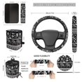 thumbnail image 4 of HUIACONG Boho Elephant Floral Car Seat Covers Full Set 14 Pcs Universal Fit Auto Interior Accessories with Steering Wheel Cover Seat Belt Pads Rearview Mirror Cover Coasters, 4 of 7