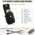 thumbnail image 4 of Small Crossbody Bags for Women Trendy Leather Phone Wallet Purses Handbags Adjustable Guitar Strap, 4 of 7