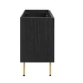 thumbnail image 4 of Modway Chaucer 48" Wood & Rattan Bathroom Vanity Cabinet in Black, 4 of 11