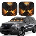 thumbnail image 2 of Daiia Cool Black Eagle 2PCS Car Windshield Sun Shade, Foldable Sun Shield for Car Front Window, Auto Sun Blocker Visor Protector Universal for Truck SUV Pickup-Large, 2 of 7