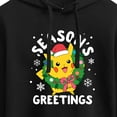 thumbnail image 3 of Pokémon - Pikachu Seasons Greetings - Juniors Cropped Pullover Hoodie, 3 of 5