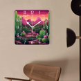 thumbnail image 4 of 14 Inch Wall Clock Battery Operated Square Clock Decorative for Office, Kitchen, Outdoor, Living Room，Cactus Green Cacti Design, 4 of 4