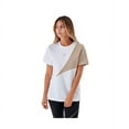 thumbnail image 2 of Adidas Originals Boyfriend Dri-Fit Womens Active Shirts & Tees Size Xs, Color: White/Beige, 2 of 2