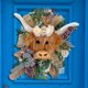 thumbnail image 1 of Cow Wreath Spring Decor Wreath para puerta delantera Rústico Bienvenido Wreath Artificial Flower Wreath Easter Artificial Flower Garland estilo B perfecl Corona colgante de puerta delantera, 1 of 8