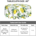 thumbnail image 4 of Floral Lemon Tablecloth Round 60" Watercolor Yellow Lemonade Summer Tablecloth Waterproof Wrinkle Free Tablecloth Kitchen Circle Table Cloth Cover Mat for Party Dinning Tabletop Wedding Home Decor, 4 of 5
