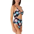 thumbnail image 3 of California Waves Womens Juniors Floral Print Cut-Out One-Piece Swimsuit, 3 of 4
