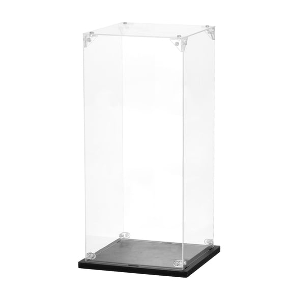 Uxcell Acrylic Display Case Plastic Box Cube Storage Box Clear Small Assemble Dustproof Showcase 6x6x13.8 inch for Collectibles Items
