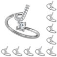 thumbnail image 2 of Minnieouse Anillo abierto con letras mayúsculas de cobre, anillos ajustables portátiles para interiores y exteriores, compras de oficina, maquillaje j 10piezas Minnieouse CBP132329, 2 of 4
