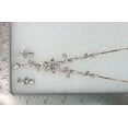 thumbnail image 5 of Faship Gorgeous Clear Rhinestone Crystal Floral Necklace Earrings Set, 5 of 5