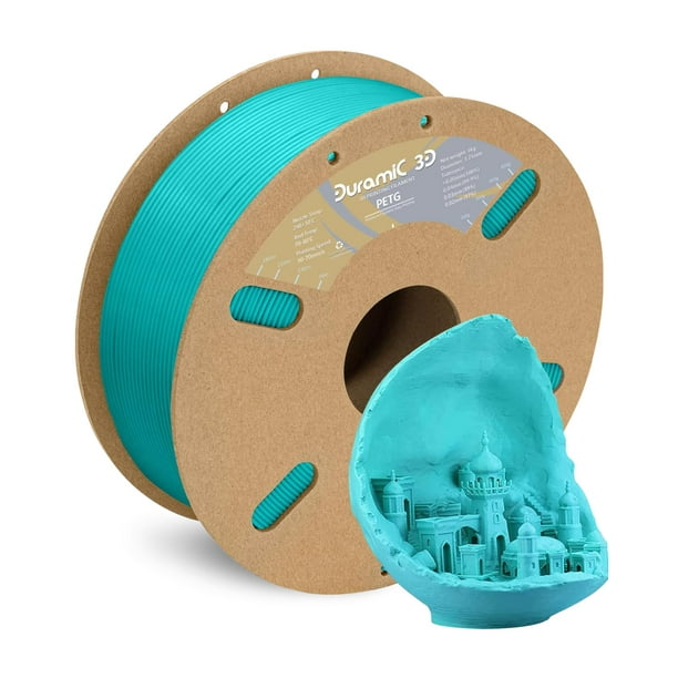Filamento de impresión 3D DURAMIC 3D PETG de 1,75 mm, azul ciánico, 1 kg