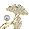 thumbnail image 6 of Mightlink Brooch Pins for Women Ginkgo Leaf Pearl Brooch Lapel Pin Exquisite Elegant Brooch Bridal Corsage Brooch Pin Versatile Accessory Gift, 6 of 6