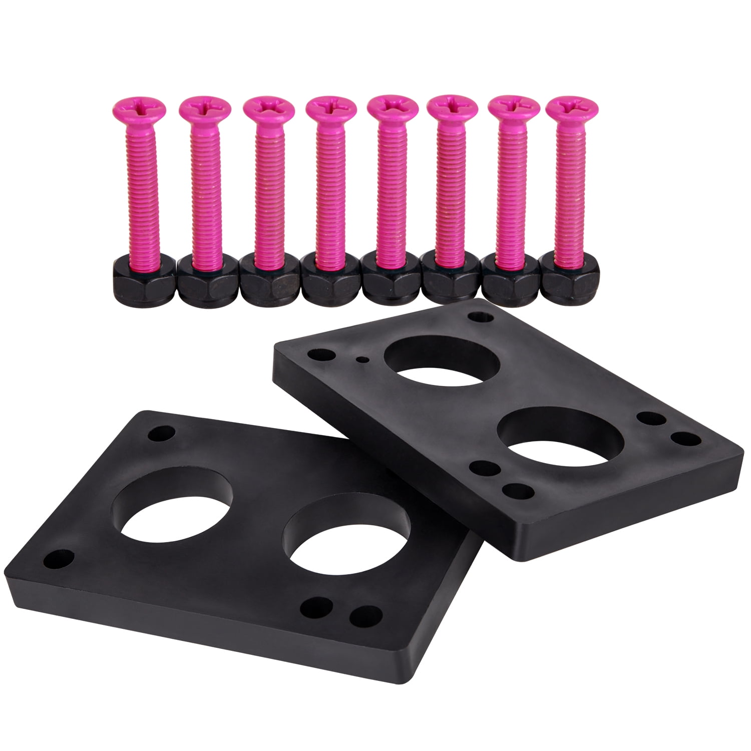 Cal 7 Skateboard 1/4" Riser Pads and 1.25" Hardware (Pink) Walmart