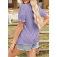 thumbnail image 4 of Womens Fashion Tops Cute Puff Sleeve Blouses for Women Dressy Casual Spring Summer Clothes Outfits for 2024, 4 of 9