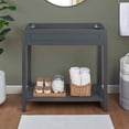 thumbnail image 2 of Vanity Cabinet (Sink not included), Grey Gray, Wood, Hotel Bedroom Bathroom, Modern Contemporary HB34264, 2 of 9