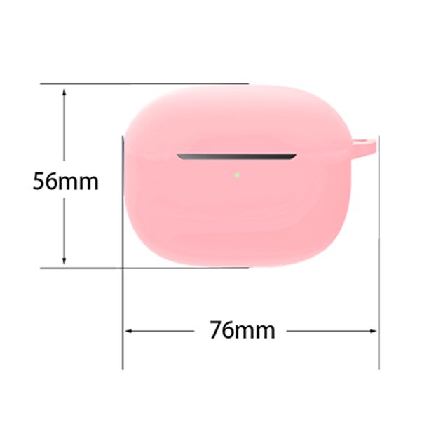 Audífonos Soporte de caja de carga de silicona Funda suave para para Redmi Buds 3 Lite (rosa)
