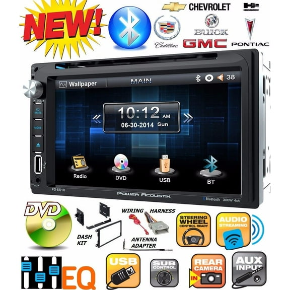 FITS GM CAR-TRUCK-VAN-SUV Cd/Dvd Bluetooth Radio Stereo Double Din Dash Kit USB